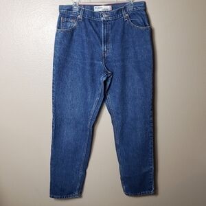 Levi's 550 Relaxed Tapered Leg High Rise Dark Wash Mom Jeans-Size 14
